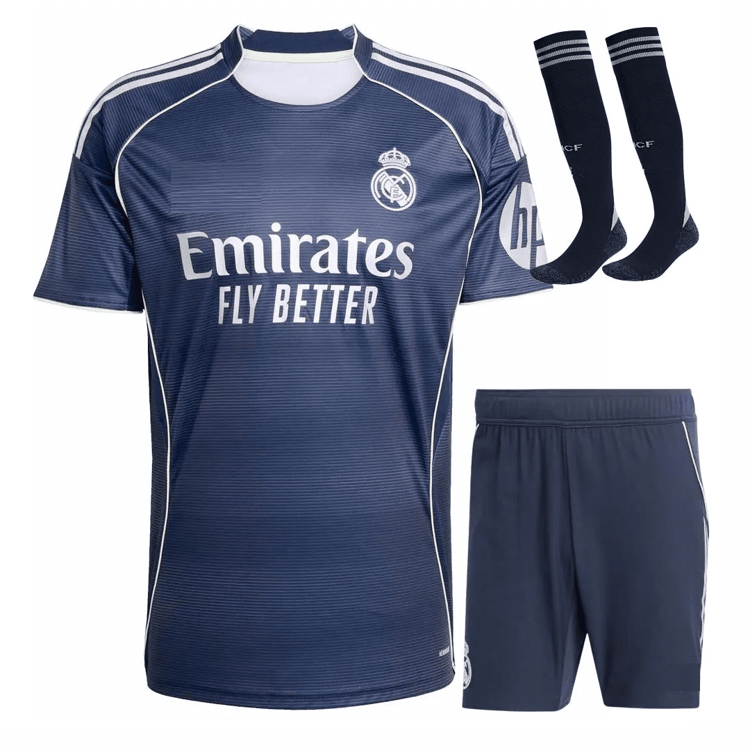 Real Madrid 2025-26 Away, Full Kid Kit - Image 1