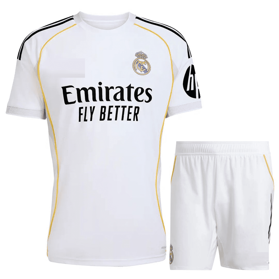 Real Madrid 2025-26 Home, Kid Kit - Image 1